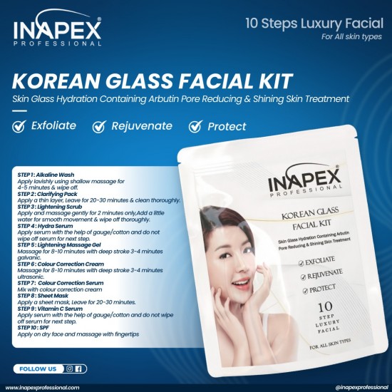 Inapex KOREAN GLASS FACIAL KIT Inapex KOREAN GLASS FACIAL KIT