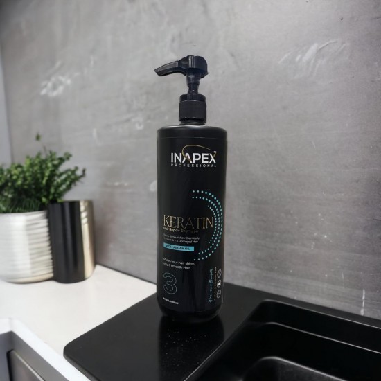 INAPEX Professional Keratin Hair Repair Shampoo With Argan Oil , Dandruff Control (1000 ml) INAPEX Professional Keratin Hair Repair Shampoo With Argan Oil , Dandruff Control (1000 ml)