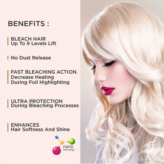 Inapex Professionals MULTI BLONDOR Dust-free Lightening Powder lift up to 9 Levels (400GM) Inapex Professionals MULTI BLONDOR Dust-free Lightening Powder lift up to 9 Levels (400GM)