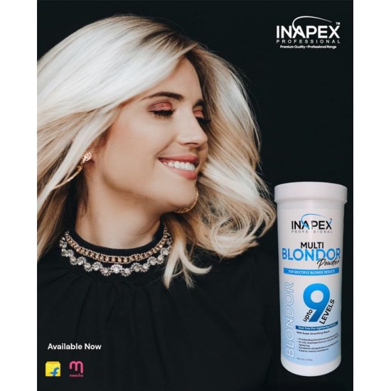 Inapex Professionals MULTI BLONDOR Dust-free Lightening Powder lift up to 9 Levels (400GM) Inapex Professionals MULTI BLONDOR Dust-free Lightening Powder lift up to 9 Levels (400GM)