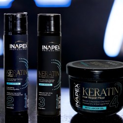 Inapex Professional KERATIN REPAIR CLARIFYING SHAMPOO,HAIR TREATMENT,HAIR SHAMPOO,MASK & SERUM COMBO SET