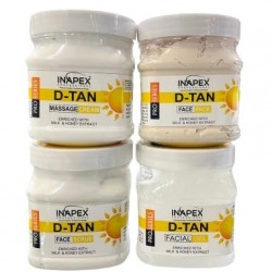 INAPEX Professional D Tan Pro-series Cream+Scrub+Gel+Pack Facial Kit Set  (4 x 500 g)