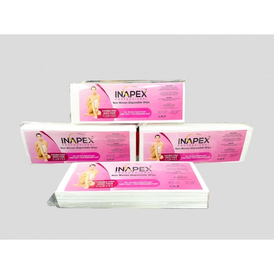 INAPEX Professional Hair Removal Waxing Strips Facial Body Epilating Strips Non Woven Wax 80pcs approx INAPEX Professional Hair Removal Waxing Strips Facial Body Epilating Strips Non Woven Wax 80pcs approx